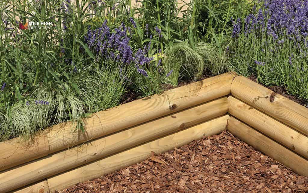 landscape border ideas: Log border