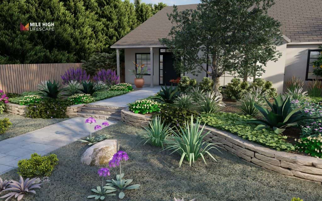 Low-maintenance front yard design