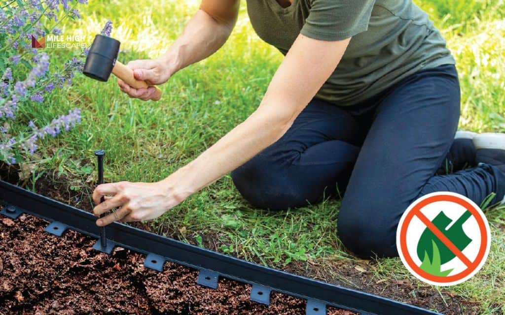 Plastic landscape edging