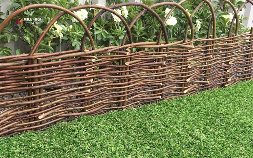 Woven willow edging