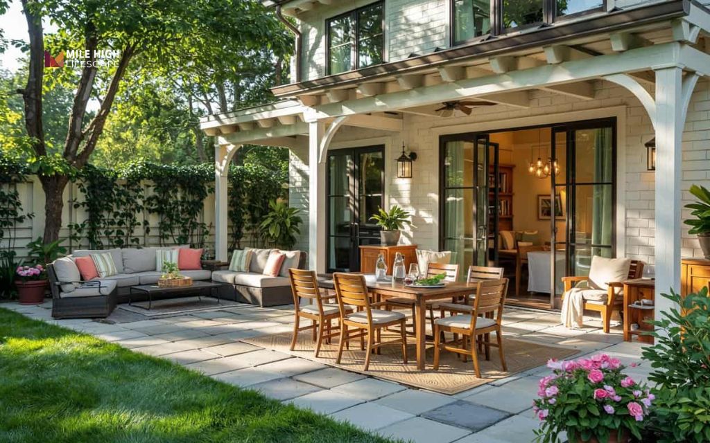 Large backyard landscaping ideas: Create a multi-zone seating layout