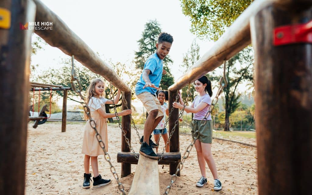 Landscape timber ideas: Children’s play structures