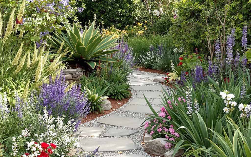 Drought-tolerant flower beds