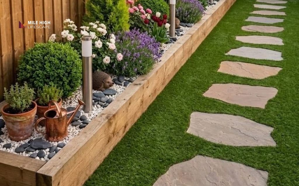 Landscape timber ideas: Garden edging and borders