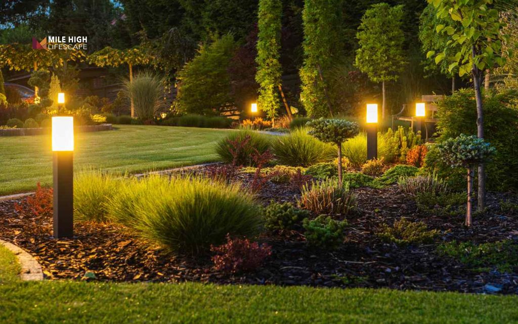 Large backyard landscaping ideas:: Invest in landscape lighting