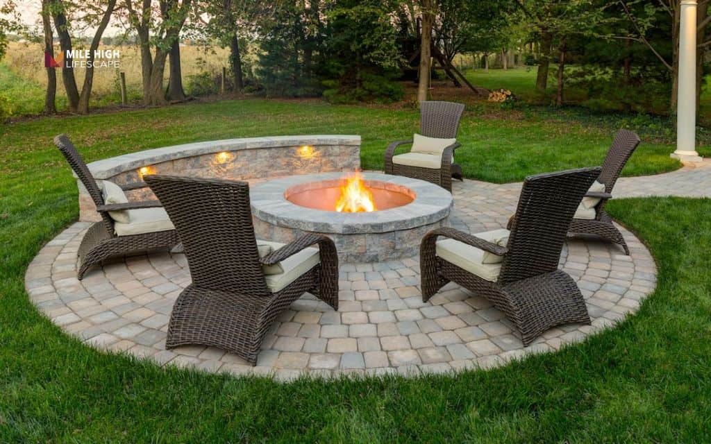 low cost fire pit landscape design: Portable fire pit setup