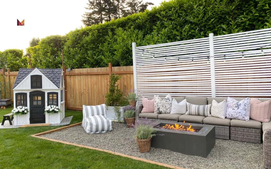 Put gravel around the patio