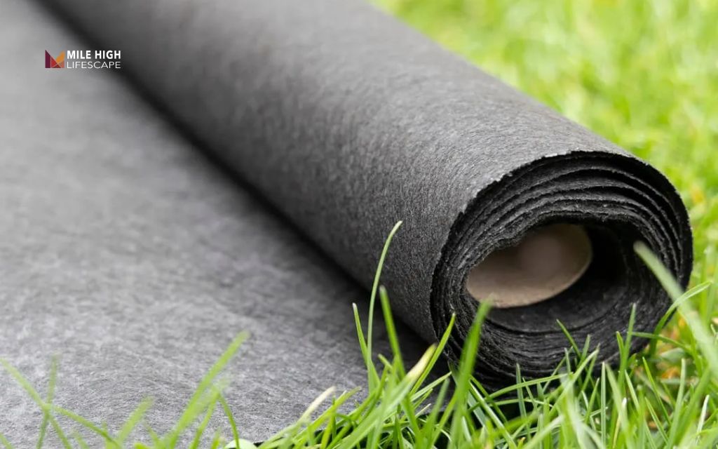 How to lay landscape fabric: Step 3: Roll out the landscape fabric