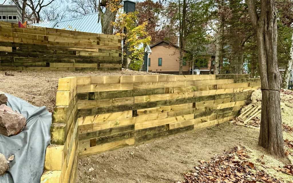 Landscape timber ideas: Timber retaining walls
