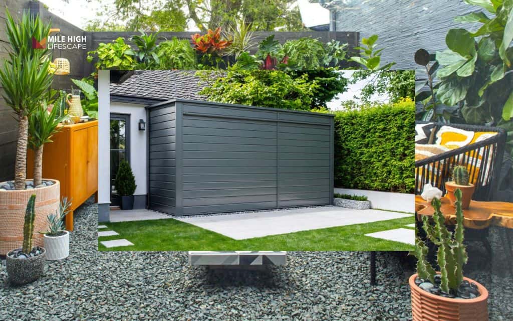 small backyard landscape ideas: Use smart storage solutions