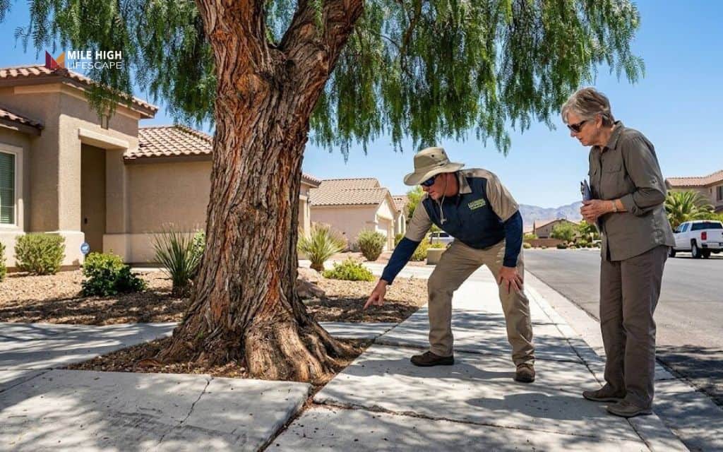 Desert front yard landscape: Add a desert shade tree