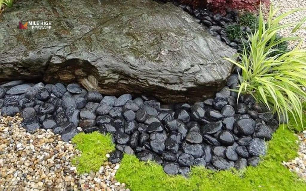 Cheap front yard landscape ideas: Add a rock feature or rock garden