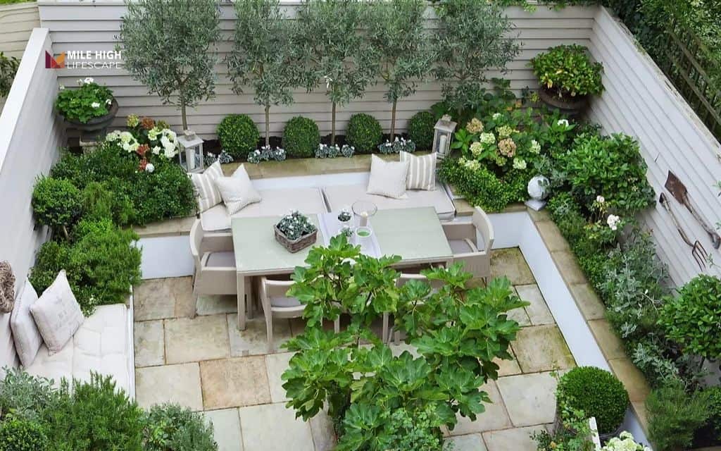 Landscape terrace: Add built-in seating for entertaining