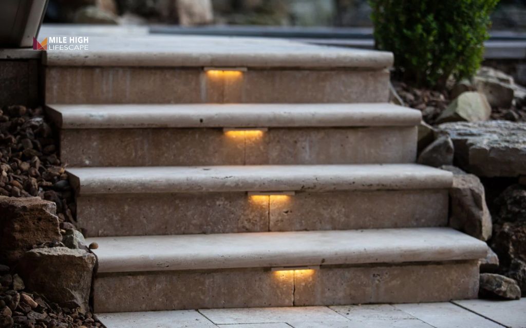 House landscape lighting: Add hidden lighting to steps & stonework