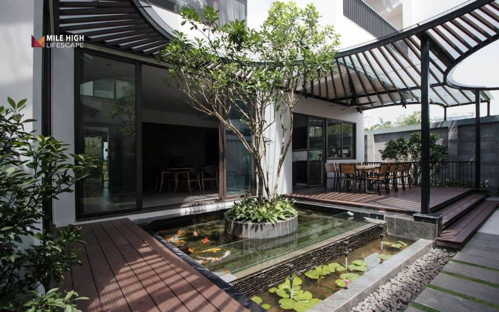 Landscape terrace: Bring movement into the terrace with water features