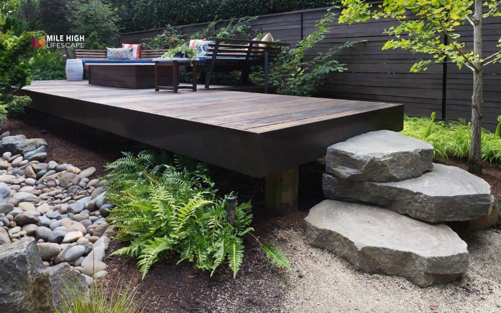 Desert front yard landscape: Build a modern rock garden