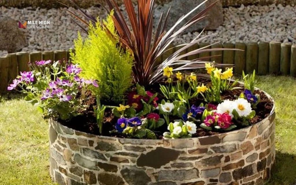 Flower bed ideas: Create a circular flower bed around a focal point