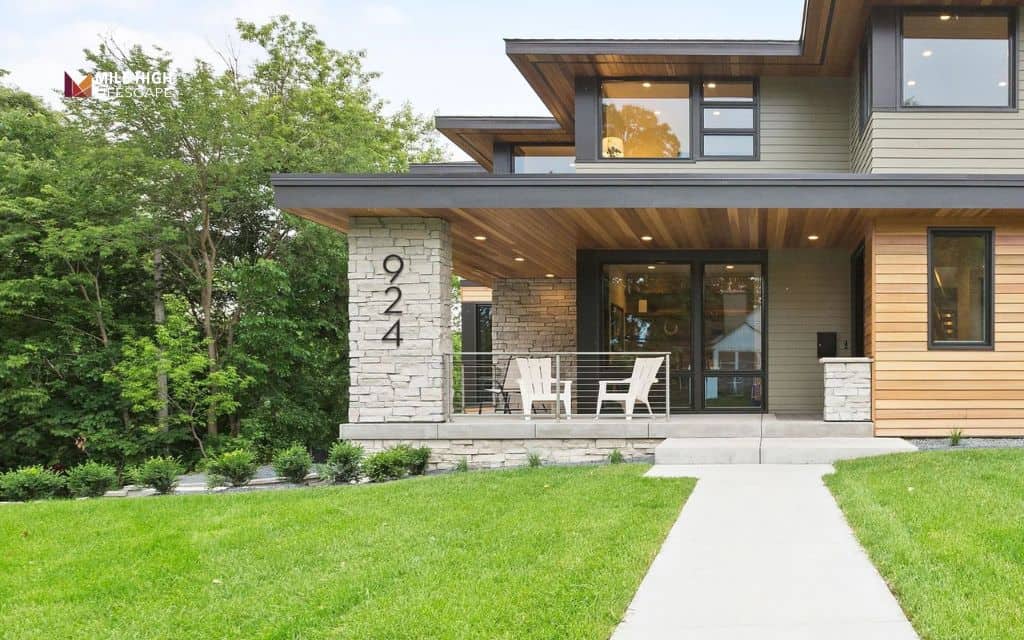 landscaping ideas: Create a contemporary house number feature