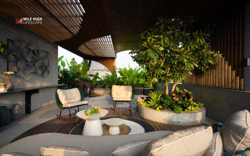 Landscape terrace: Create a minimalist green escape terrace