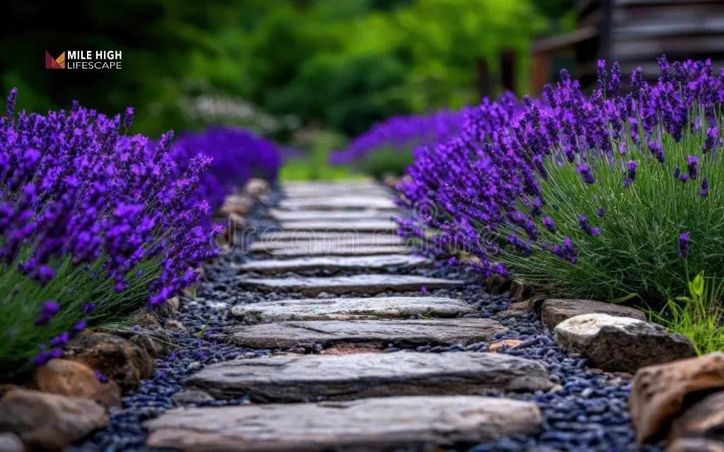 Lavender landscape ideas: Design a garden path with lavender borders