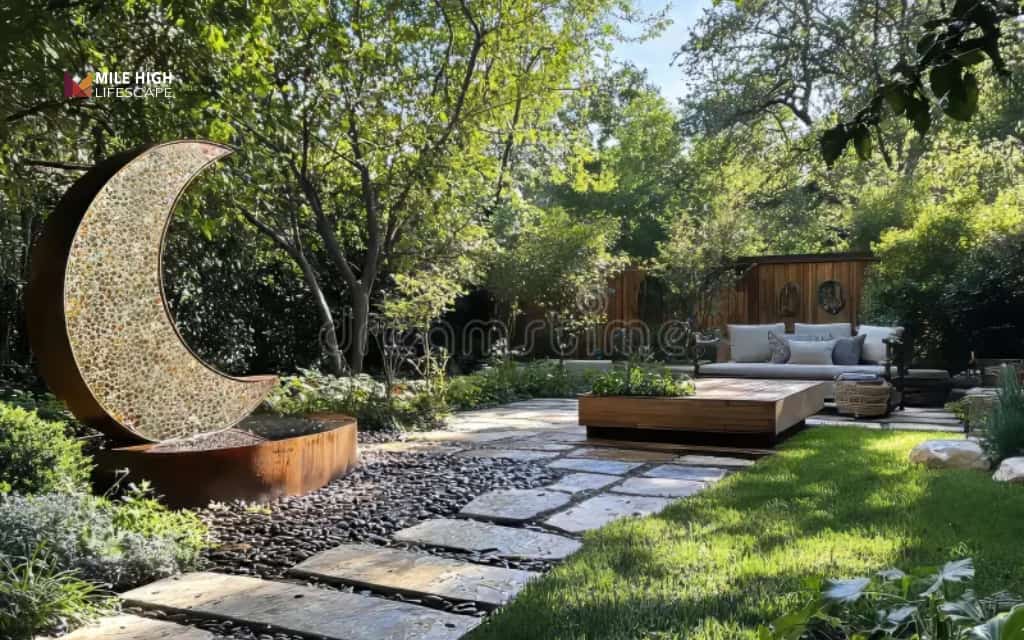 Landscaped patio: Design a serene garden oasis