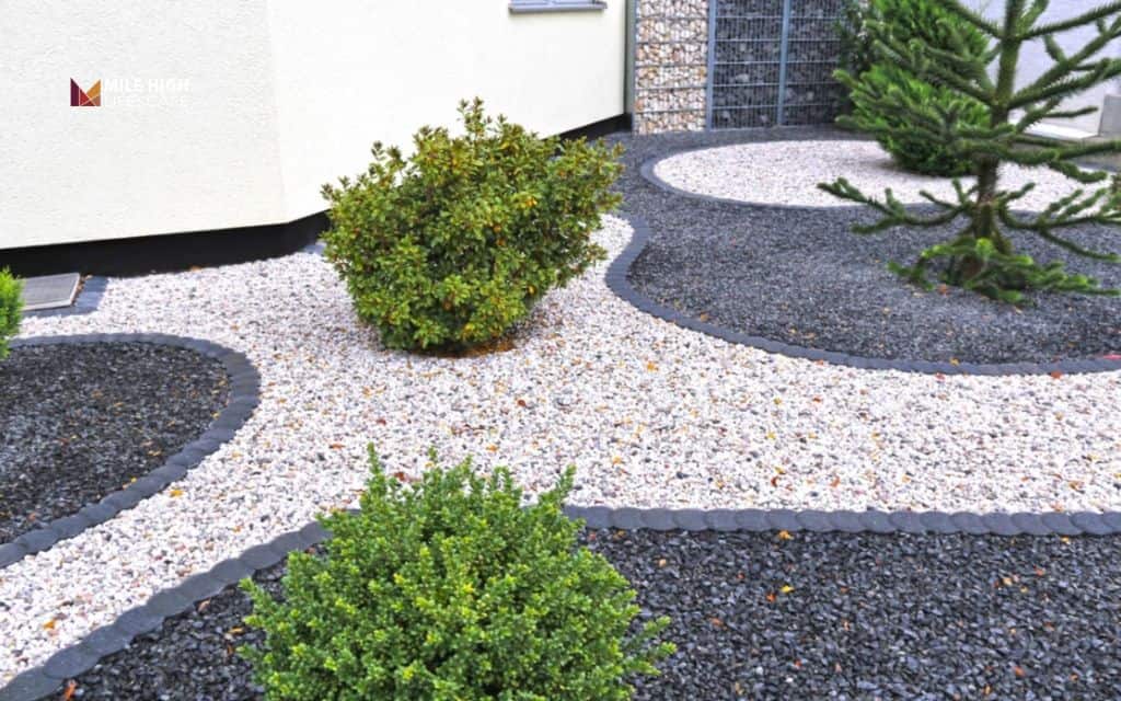 Desert front yard landscape: Replace lawn with gravel