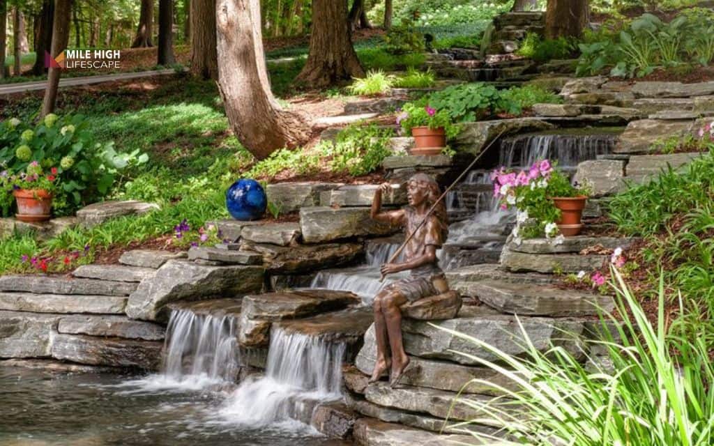 Pond landscape ideas: The cascading waterfall pond