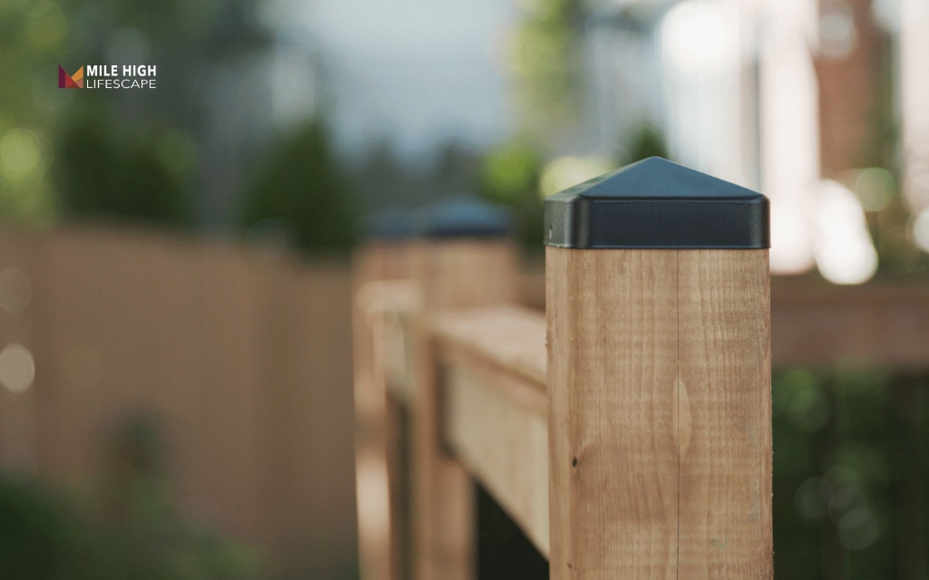 Front house fence ideas: Upgrade fence posts with decorative caps