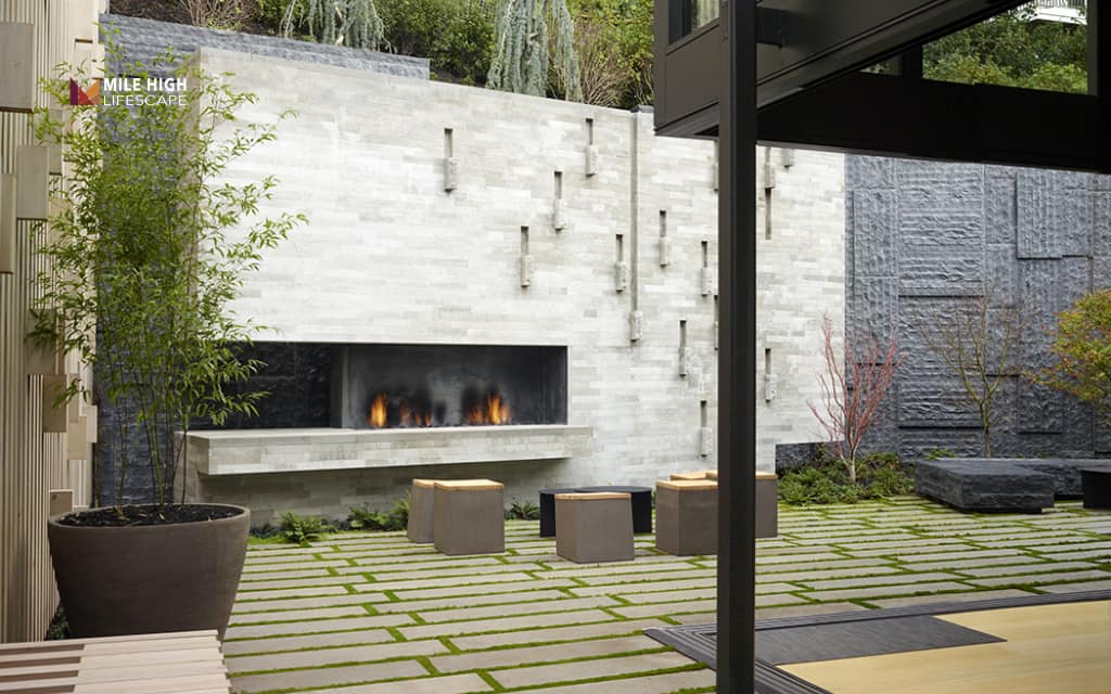 Landscaped patio: Upgrade the patio with stylish flooring