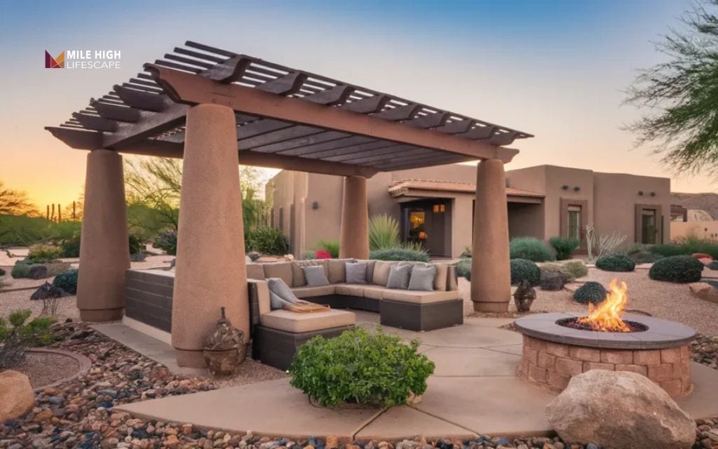 Desert front yard landscape: Use bold shapes to elevate your desert yard