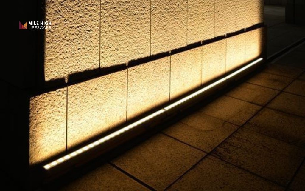 House landscape lighting: Wash exterior walls with warm light