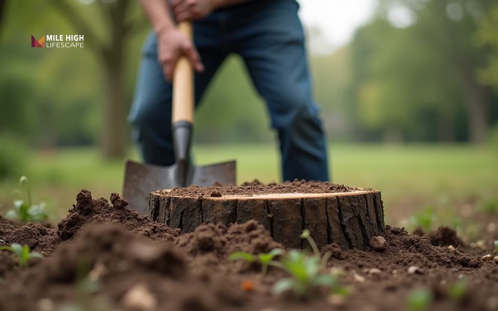How To Get Rid Of Tree Stumps: Digging and pulling the stump by hand