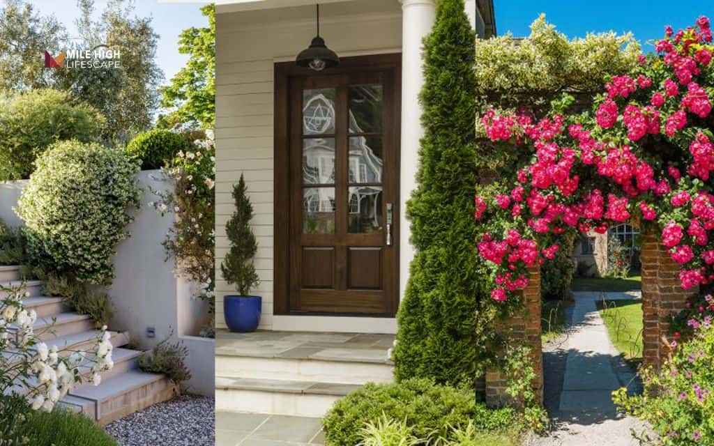 Landscape ideas for front of house: Plant symmetrical beds on each side of the front door