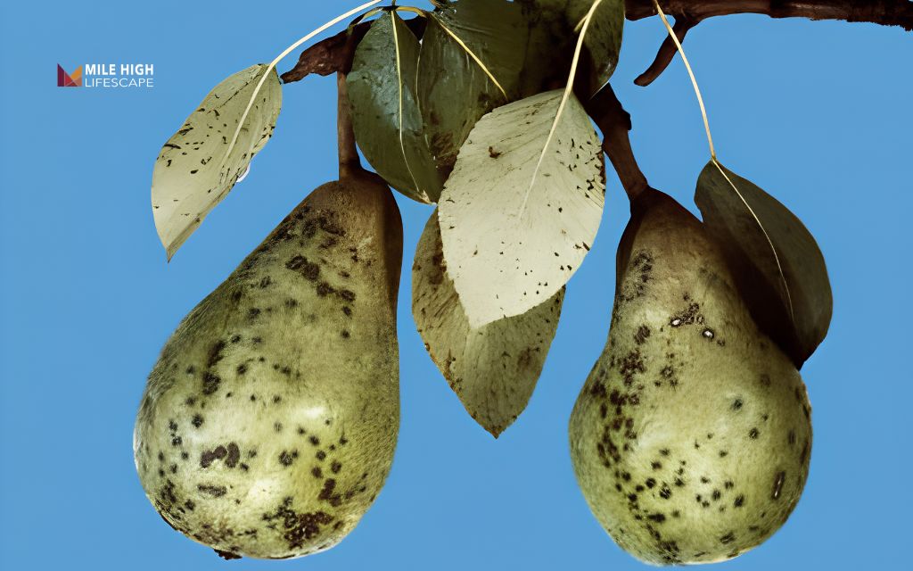 Black spots on pears