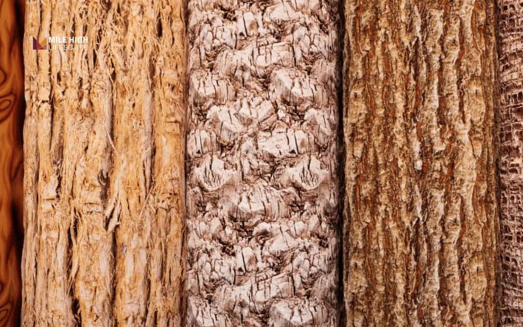 Different tree bark types