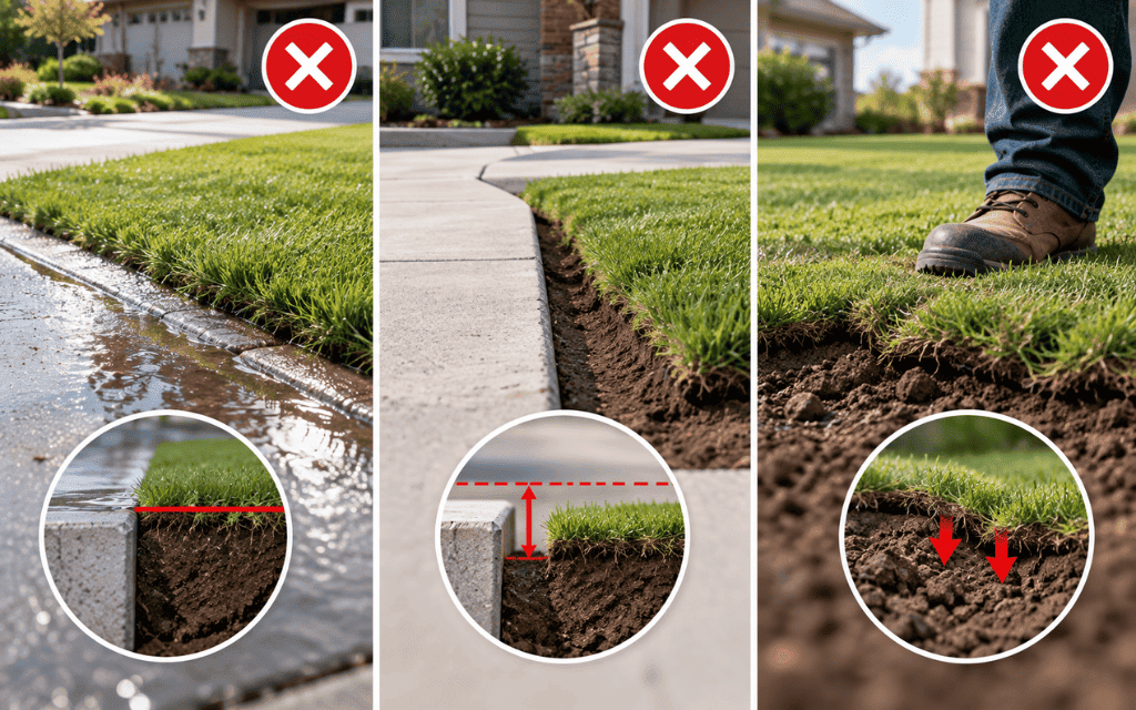 Three common lawn grading mistakes during sod installation