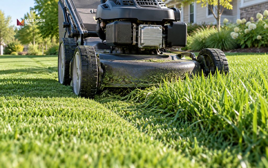 Mulching returns nutrients but may struggle with wet or heavy grass