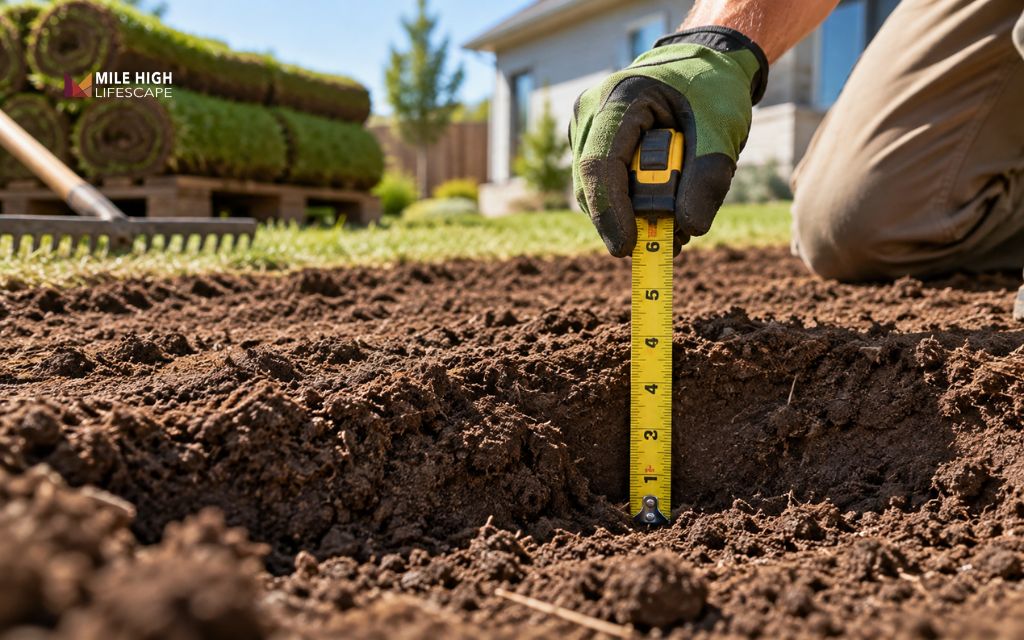 Prepare enough depth for roots without making the finished surface unstable