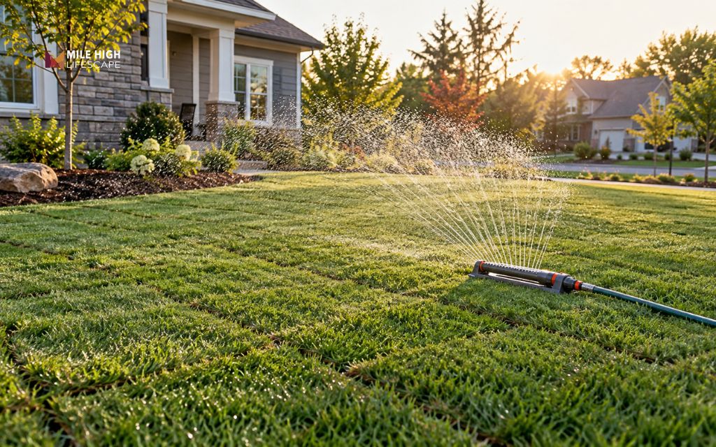 Learn how often to water new sod during early establishment