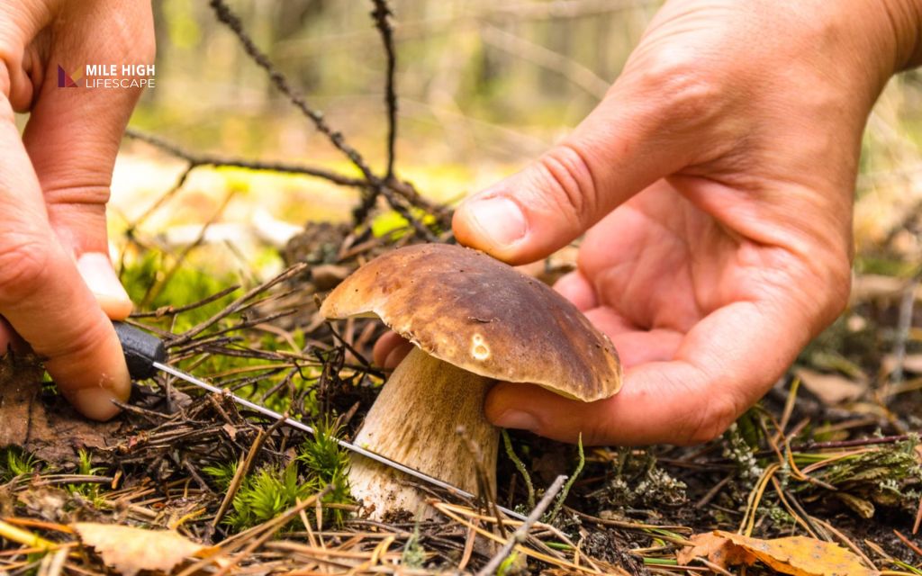 Better airflow and moisture control help remove mushrooms from mulch effectively