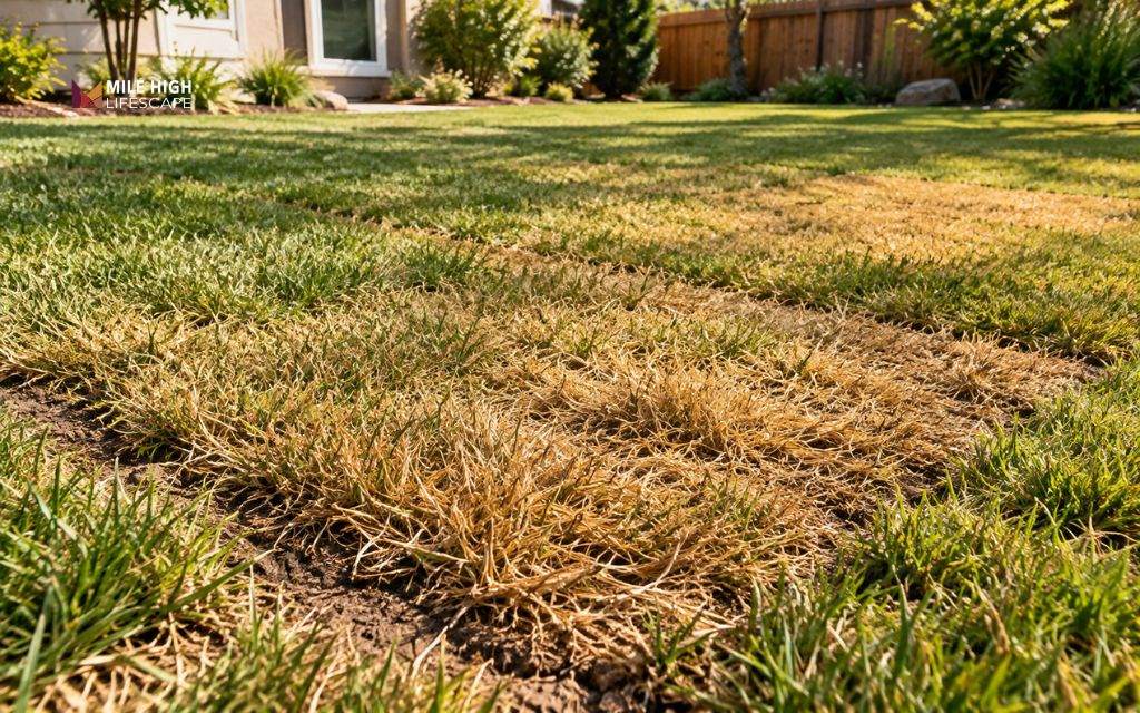 Check the root zone when new sod is turning brown