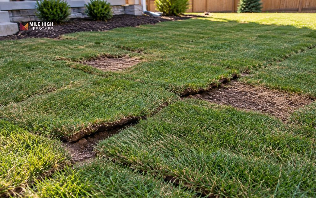 Firm soil contact helps fresh turf develop stronger new roots