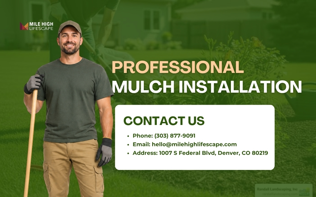Professional installation creates even coverage, proper depth, and cleaner Denver landscapes