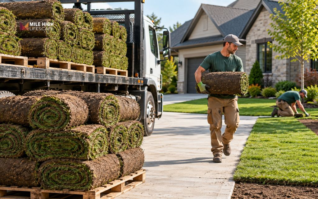 Fresh sod establishes better when delivery and installation happen close together
