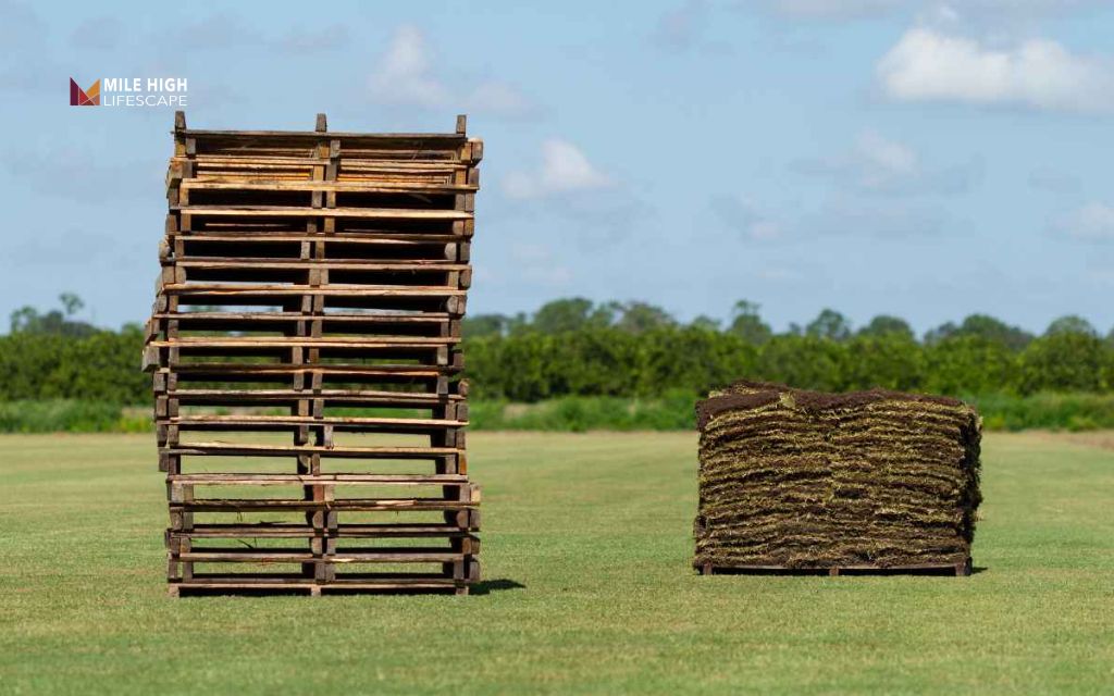 Pallet of sod coverage can vary between farms and suppliers