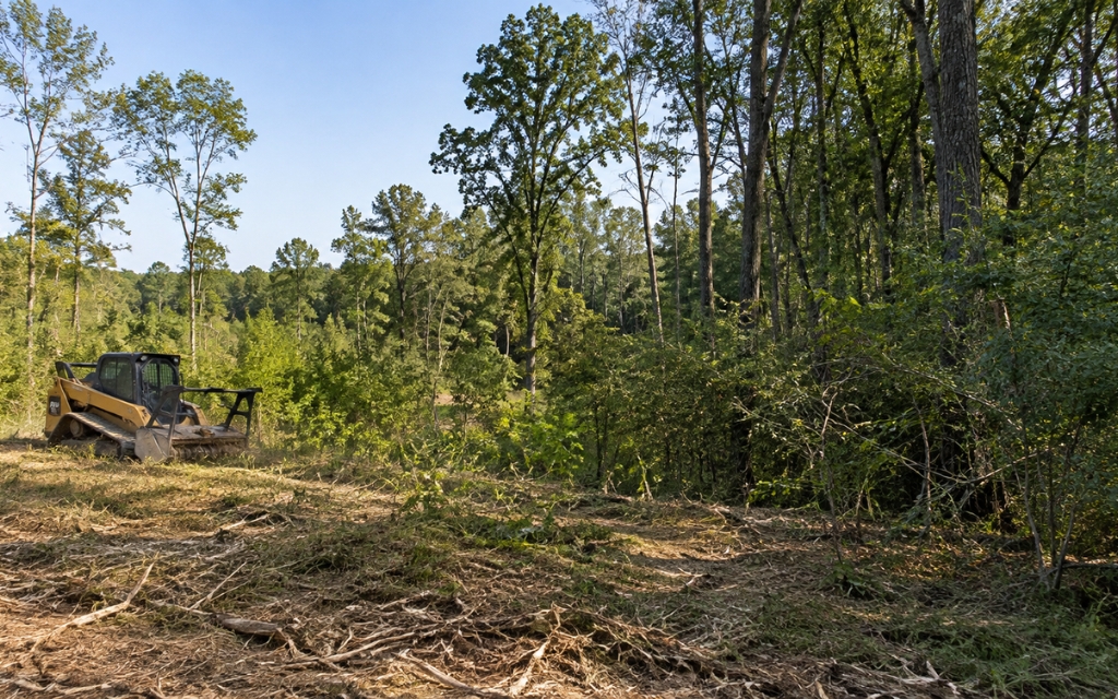 Tree size and brush density directly affect forestry mulching prices